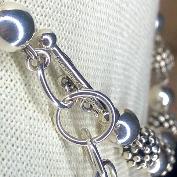 MICHAEL DAWKINS Starry Night Sterling Clusters, Silver Globes, Pearl Necklace - Picture 12 of 17